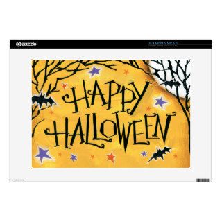 Happy Halloween Bats and Stars Skins For 15" Laptops