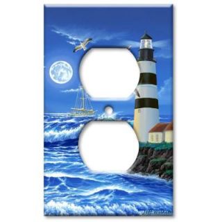 Art Plates Lighthouse at Night   Oversize Outlet Cover OVO 661