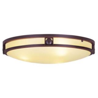 Filament Design 3 Light Bronze Flush Mount with Iced Champagne Glass Shade CLI MEN4489 67