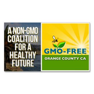 GMO Free Orange County CA Information Card Business Cards