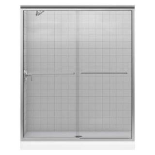 KOHLER Fluence Frameless Bypass Bath Shower Door with Crystal Clear Glass in Matte Nickel K 702204 L MX