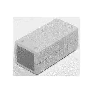 BUD Industries Series PI Dark Light Gray ABS Cover Plastic Box with Dark Gray ABS End Panel, 7 15/32" Length x 3 15/16" Width x 3 9/64" Height Electrical Boxes