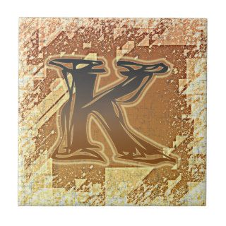 FRAZZLE MONOGRAM K CERAMIC TILE