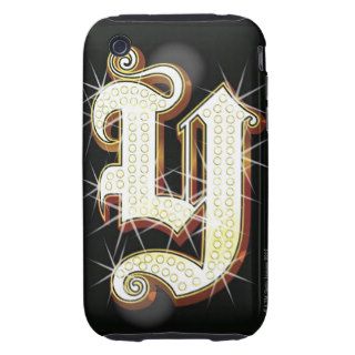 Bling alphabet Y iPhone 3 Tough Cover