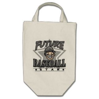 Future Baseball Star Black Helmet Canvas Bags