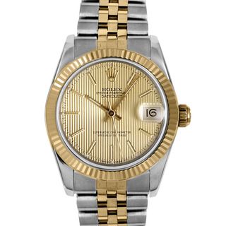 Pre Owned Rolex MIdsize Women's Two Tone Datejust Automatic Watch Rolex Women's Pre Owned Rolex Watches