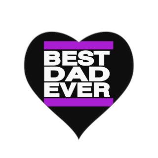 Best Dad Ever Purple Heart Sticker