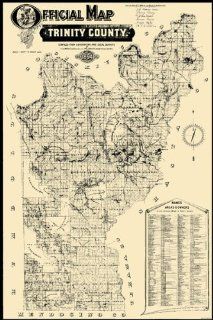 Old County Maps   TRINITY COUNTY CALIFORNIA (CA) MAP 1894   Glossy Satin Paper   Prints