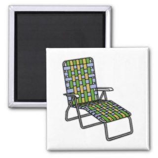Folding Lawn Chair 2 Fridge Magnet