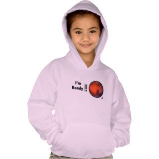 Mars "I'm Ready" Hooded Sweatshirt For Girls