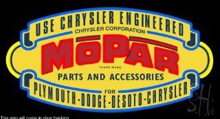 Mopar Vintage Shield Clear Backing Neon Sign 20" Tall x 37" Wide  Business And Store Signs 