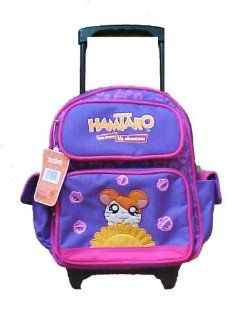 Small Size Purple Hamtaro Rolling Backpack   Hamtaro Luggage with Wheels Toys & Games