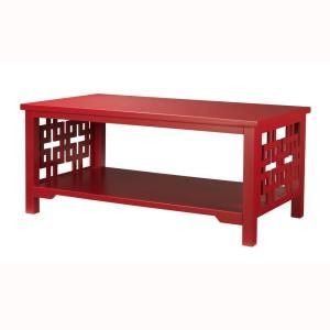 Home Decorators Collection Knot Red Coffee Table 0821000110