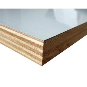 3/4 in. x 48 in. x 8 ft. EB1S White High Pressure Laminate Plywood Melamine Board 520386