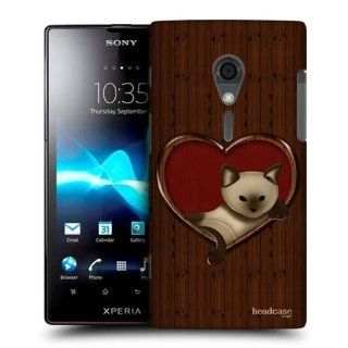 Head Case Designs Cat In A Heart Wood Craft Hard Back Case Cover for Sony Xperia ion LTE LT28i Cell Phones & Accessories