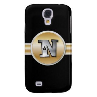 Monogrammed gold and silver effect letter N Samsung Galaxy S4 Case