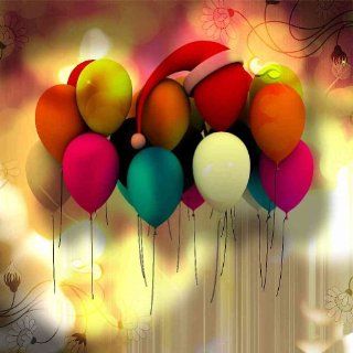 Balloon Christmas 10' x 10' CP Backdrop Computer Printed Scenic Background  Photo Studio Backgrounds  Camera & Photo