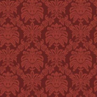 The Wallpaper Company 56 sq. ft. Red Sweeping Damask Wallpaper WC1281176
