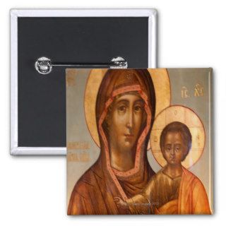 Painting of the Virgin Mary with Jesus Christ Pin