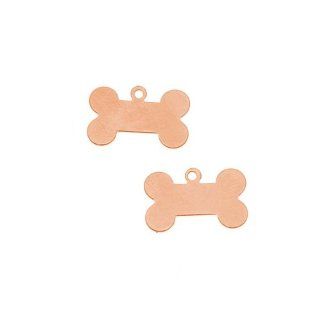 Solid Copper Blank Stamping 'Dog Bone' Pendant 15.5x10mm (2)