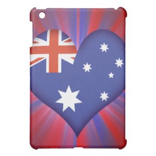 Australia flag heart   World Flag designs Case For The iPad Mini