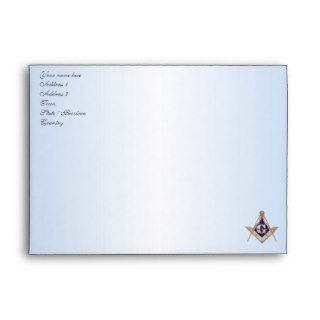 Personalize Masonic Emblem Christmas Greeting Card Envelopes