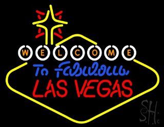 Welcome to Fabulous Las Vegas Neon Sign 24" Tall x 31" Wide x 3" Deep  Business And Store Signs 