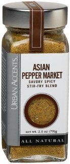Urban Accents Asian Pepper Market, 2.5 Ounce Bottles (Pack of 6)  Single Spices And Herbs  Grocery & Gourmet Food