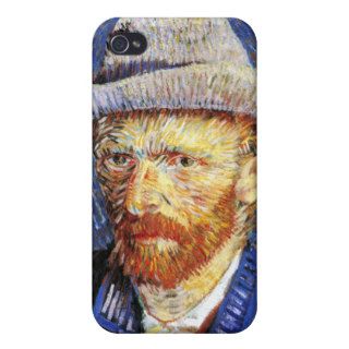 Self Portrait with Grey Felt Hat, Vincent Van Gogh iPhone 4 Cases