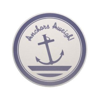 'Anchors Aweigh' Ship's Anchor Coaster