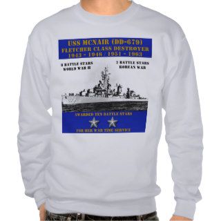 USS McNair (DD 679) Pullover Sweatshirt
