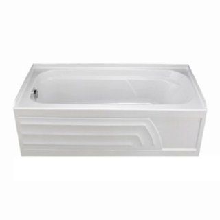 American Standard 2740.102.020 Colony Bathtub with Integral Apron, Dual Molded In Armrests and Right Hand Outlet, White    