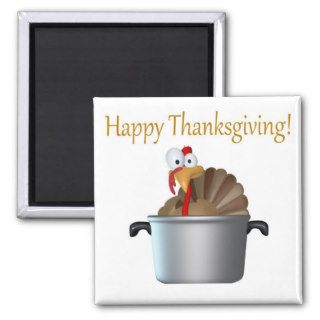 Funny Turkey, Happy Thanksgiving Day Fridge Magnets