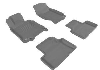 MAXpider GRAY Rubber Floor Mats, Full Set, 4 pieces, Fits 2007 2011 Infiniti G37 / G35 / G25, Additional Fitment Notes Automotive