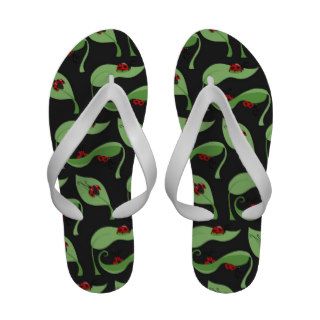 Lady Bug Pattern flip flop sandals