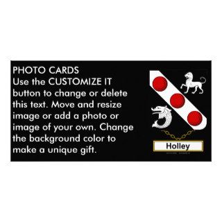 Holley Family Crest Custom Photo Card