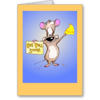 Get Well Soon Mouse Greeting Cards