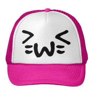 cat text emoticon face hats