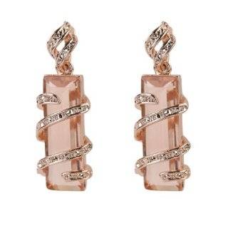 Lastlove Womens Alloy Crystal Dangle Earrings in Pretty Champagne Jewelry