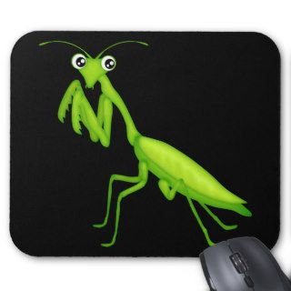 Green Cartoon Praying Mantis Mousepad