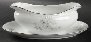 Empress (Japan) Patio Gravy Boat with Attached Underplate, Fine China Dinnerware
