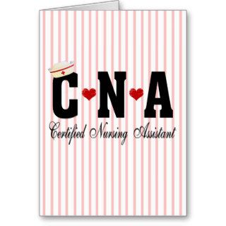 CNA Certified Nursing Assistant Greeting Cards