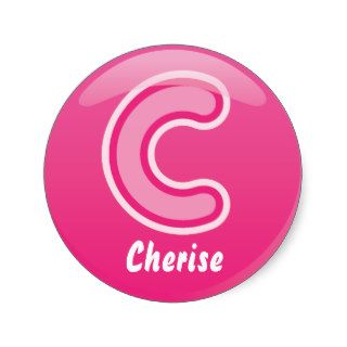 Sticker Letter C Pink Bubble