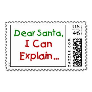 Funny Christmas Stamps Dear Santa