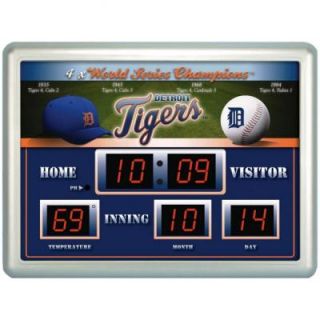 Detroit Tigers 14 in. x 19 in. Scoreboard Clock with Temperature 0127724