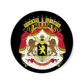 Belgium Coat of Arms Round Sticker