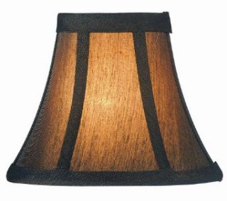 Lite Source CH594 6 6 Inch Lamp Shade, Bronze/White Liner   Table Lampshades  