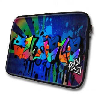 "Graffiti Names" designed for Sujata, Designer 14''   39x31cm, Black Waterproof Neoprene Zipped Laptop Sleeve / Case / Pouch. Cell Phones & Accessories