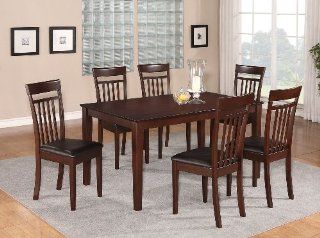 5 PC Capri Dining Dinette Table And 4 Chairs Faux Leather Seat   Dining Room Furniture Sets