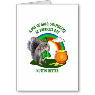 SQUIRREL St. Patrick's Day Cards